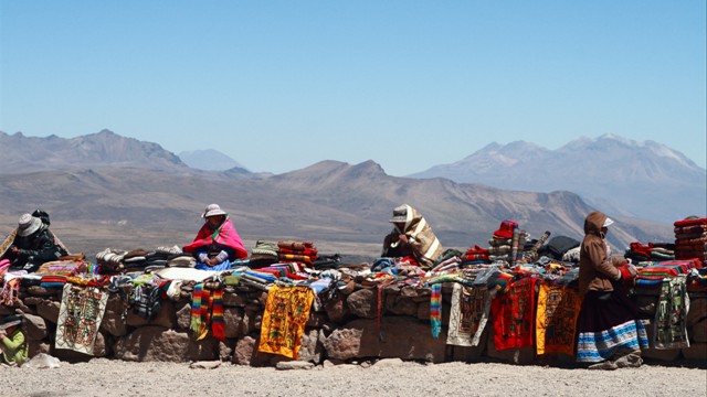 Peruvian market stalls